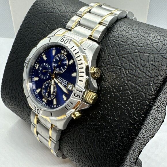 Citizen AN3394-59L Men's Silver Stainless Steel Analog Dail Quartz Watch JNA93 - Picture 3 of 12